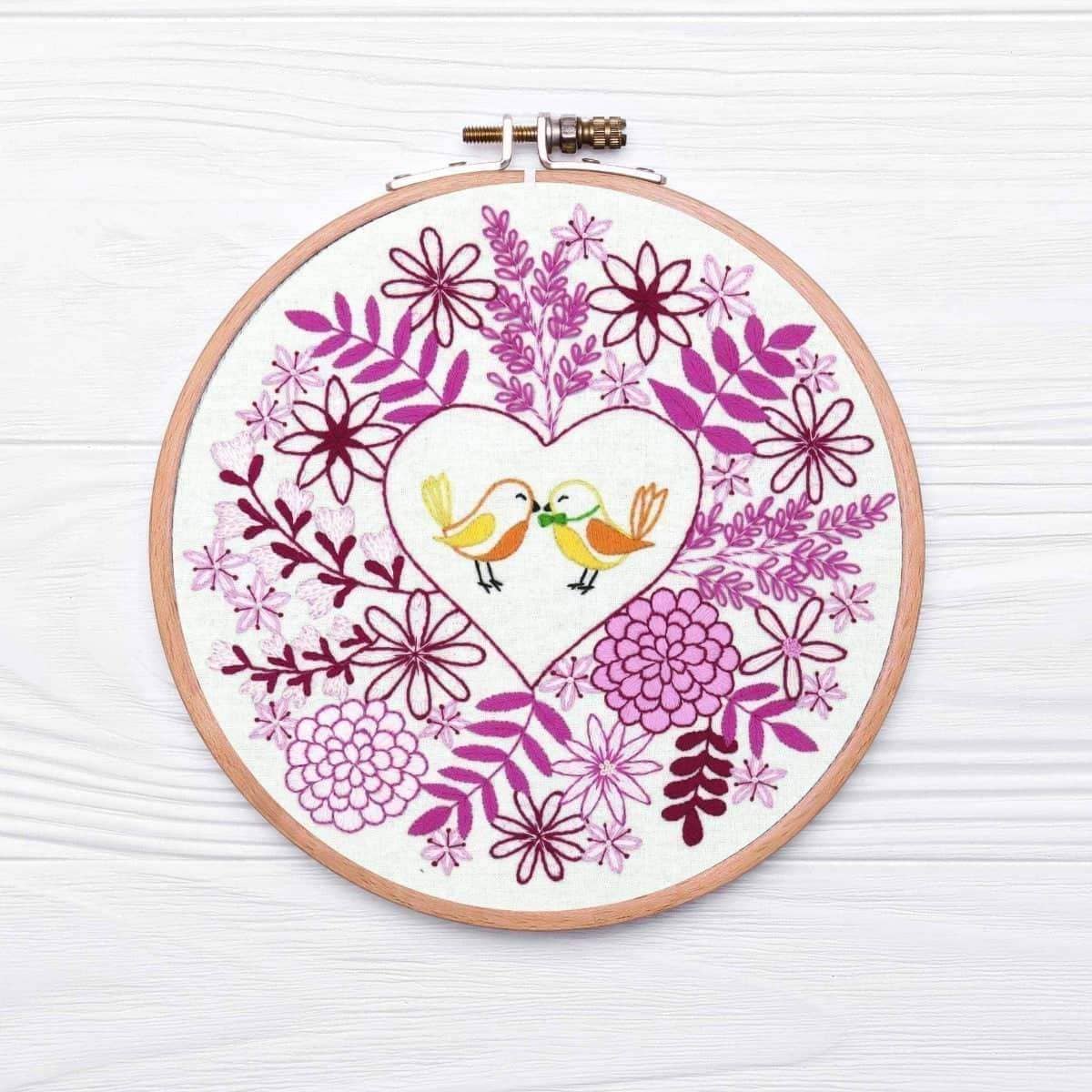 Love Blooms hand Embroidery Kit , Embroidery Kit , StitchDoodles , Embroidery, embroidery hoop, embroidery hoop kit, embroidery kit for adults, embroidery kit for beginers, embroidery kits for beginners, embroidery pattern, hand embroidery, hand embroidery fabric, hand embroidery seat frame, nurge embroidery hoop, PDF pattern, pre-printed fabric, Printed Pattern , StitchDoodles , shop.stitchdoodles.com
