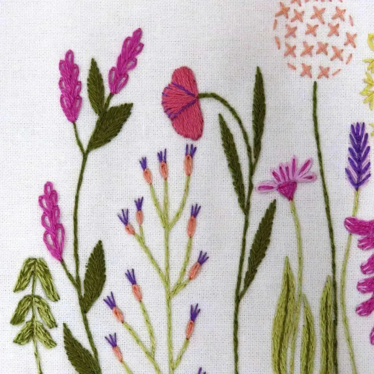 Meadow Flowers Hand Embroidery Pattern Pdf Download Stitchdoodles