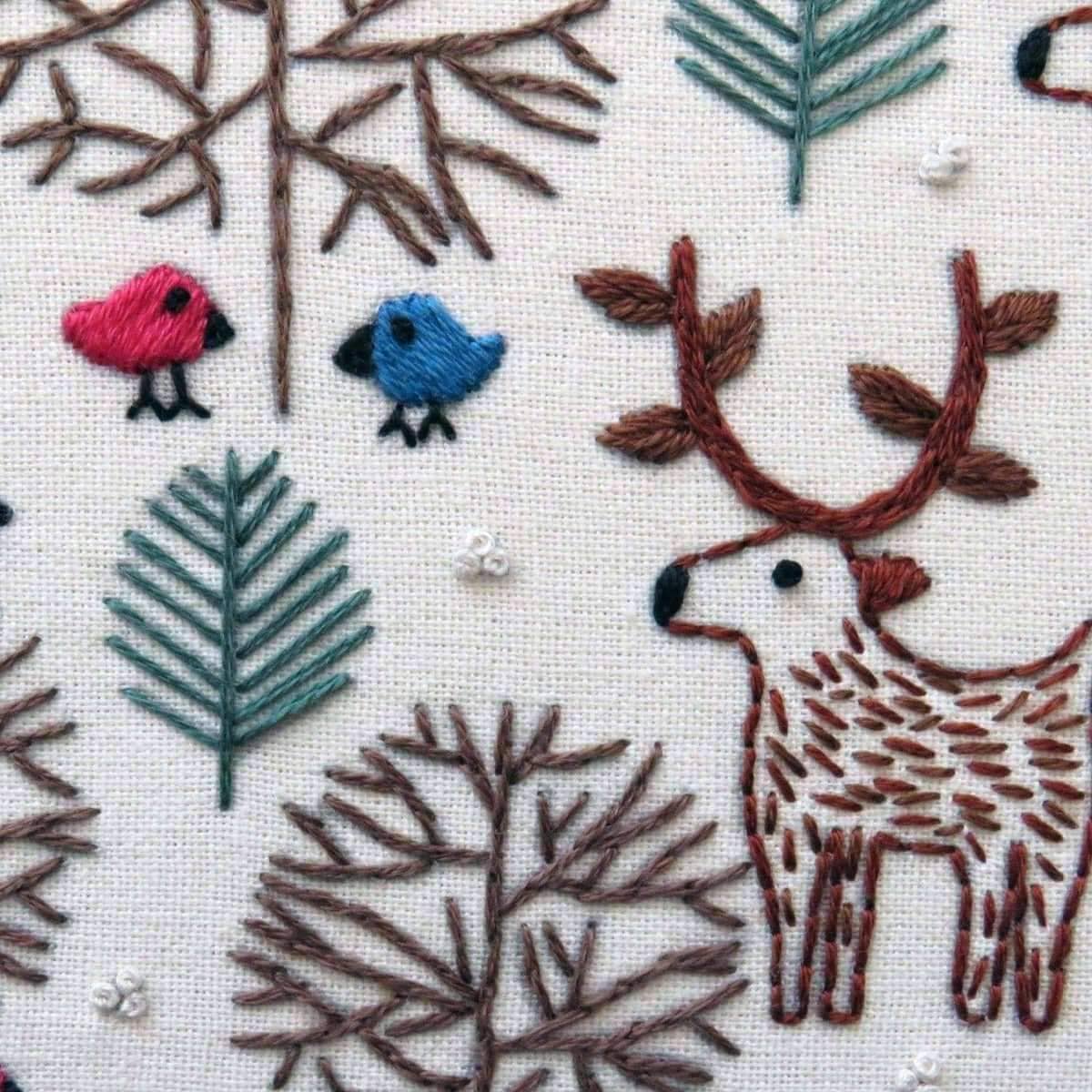 Merry Moose Christmas Hand Embroidery Pattern , PDF Download , StitchDoodles , christmas, embroidery hoop kit, embroidery kit for adults, embroidery kit for beginers, embroidery kits for beginners, embroidery pattern, hand embroidery, PDF pattern , StitchDoodles , shop.stitchdoodles.com