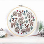 Merry Moose Christmas Hand Embroidery Pattern , PDF Download , StitchDoodles , christmas, embroidery hoop kit, embroidery kit for adults, embroidery kit for beginers, embroidery kits for beginners, embroidery pattern, hand embroidery, PDF pattern , StitchDoodles , shop.stitchdoodles.com