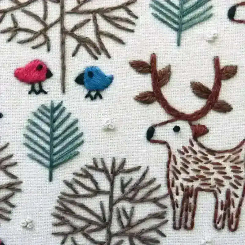 Merry Moose Christmas Hand Embroidery Pattern , PDF Download , StitchDoodles , christmas, embroidery hoop kit, embroidery kit for adults, embroidery kit for beginers, embroidery kits for beginners, embroidery pattern, hand embroidery, PDF pattern , StitchDoodles , shop.stitchdoodles.com
