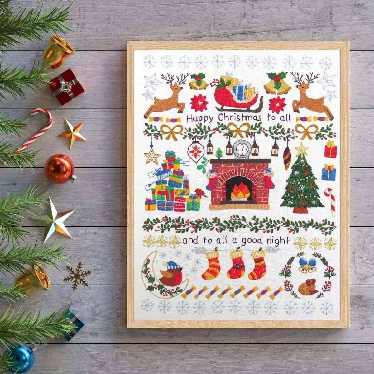 Night Before Christmas Hand Embroidery Kit , Embroidery Kit , StitchDoodles , christmas, embroidery hoop kit, embroidery kit for adults, embroidery kit for beginers, embroidery kits for beginners, hand embroidery , StitchDoodles , shop.stitchdoodles.com