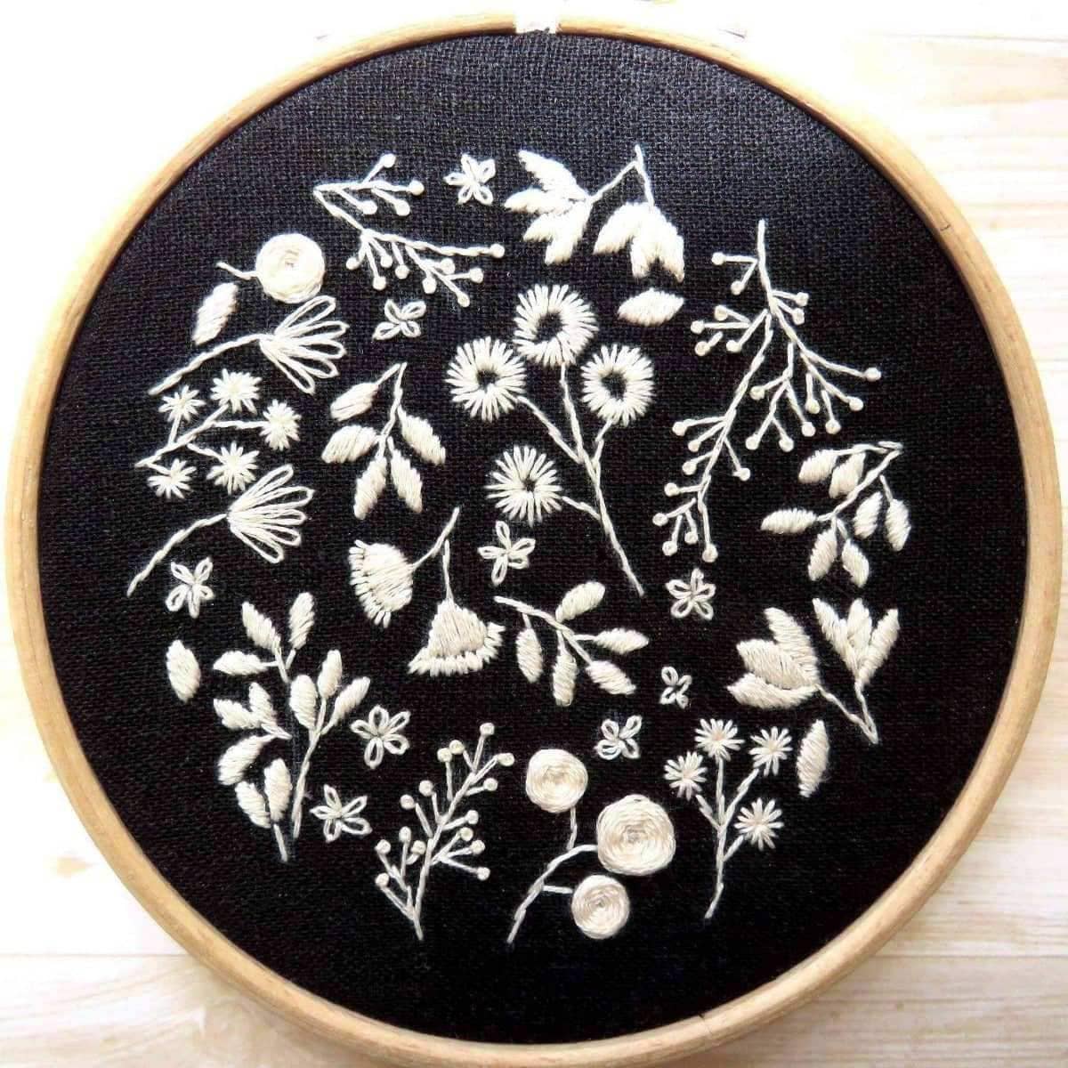 Night Blooming, Hand Embroidery Pattern , PDF Download , StitchDoodles , embroidery hoop kit, embroidery kit for adults, embroidery kit for beginers, embroidery kits for beginners, hand embroidery, PDF pattern , StitchDoodles , shop.stitchdoodles.com