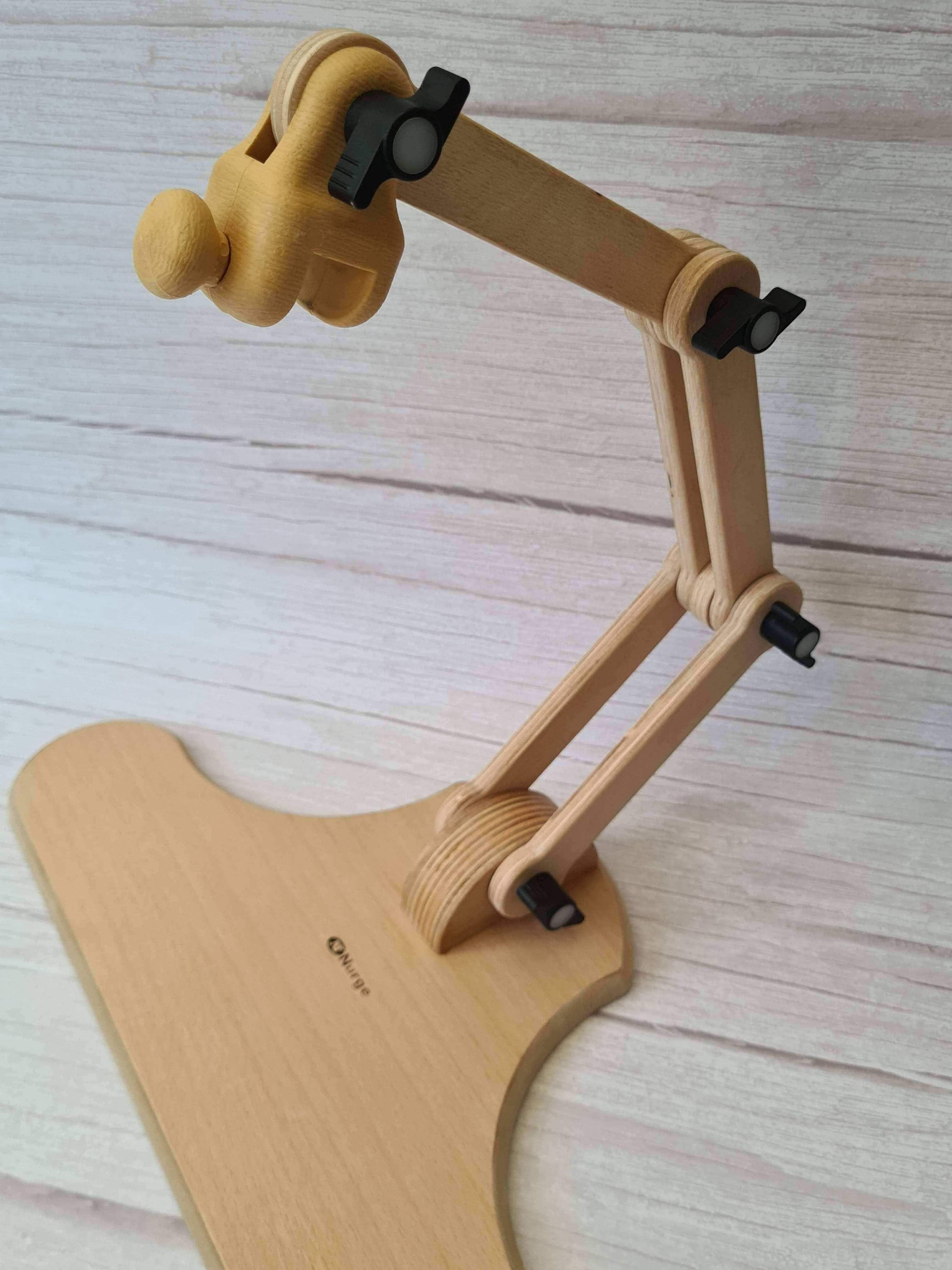 Nurge Premium Premium Adjustable Embroidery and Quilting Leg Stand - Hand  Polished Natural Wood