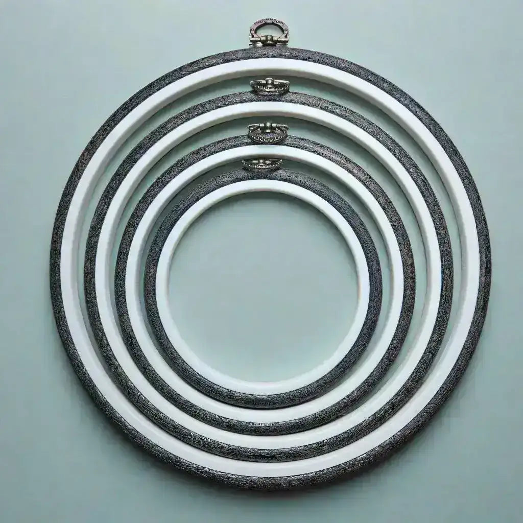 Nurge Round Flexi Hoops , Embroidery Supplies , Nurge , Embroidery, embroidery hoop, Embroidery Kit, hand embroidery, hand embroidery hoop, modern embroidery kits, new, nurge, nurge embroidery hoop, nurge hoop, nurge hoops, nurge seat stand, nurge square hoops , StitchDoodles , shop.stitchdoodles.com