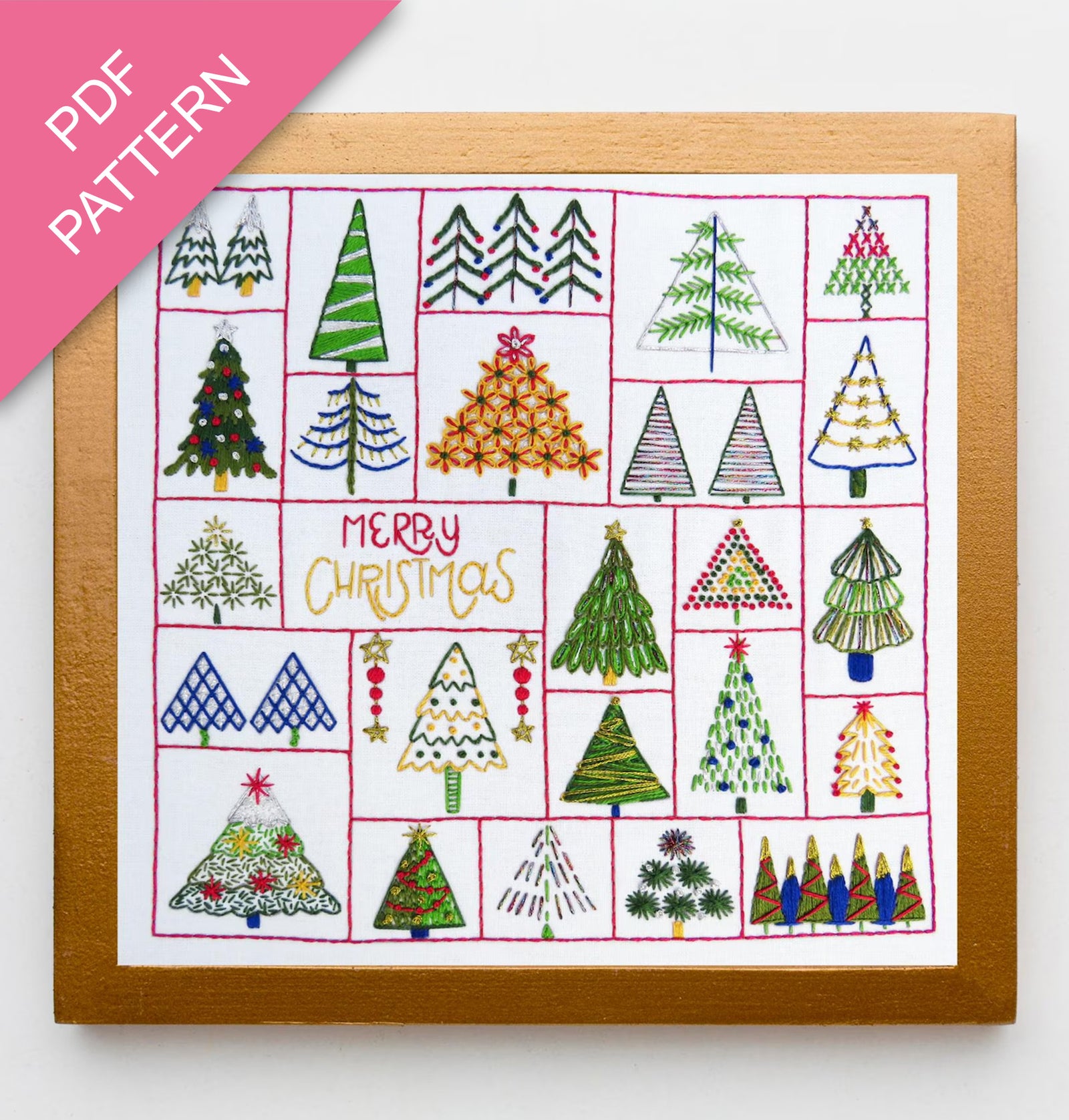 Oh Christmas Tree Embroidery PDF Pattern