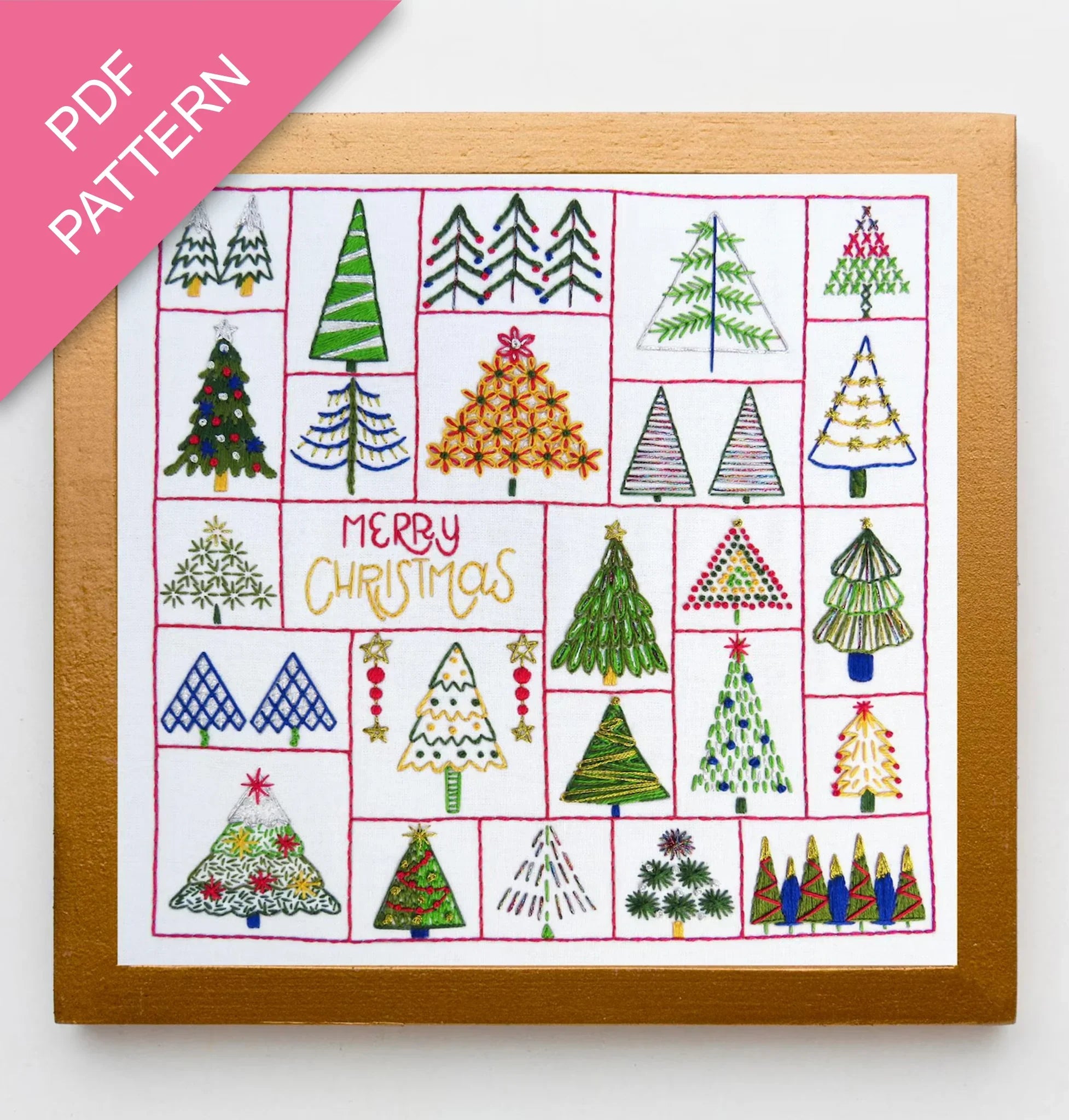 Oh Christmas Tree Embroidery PDF Pattern