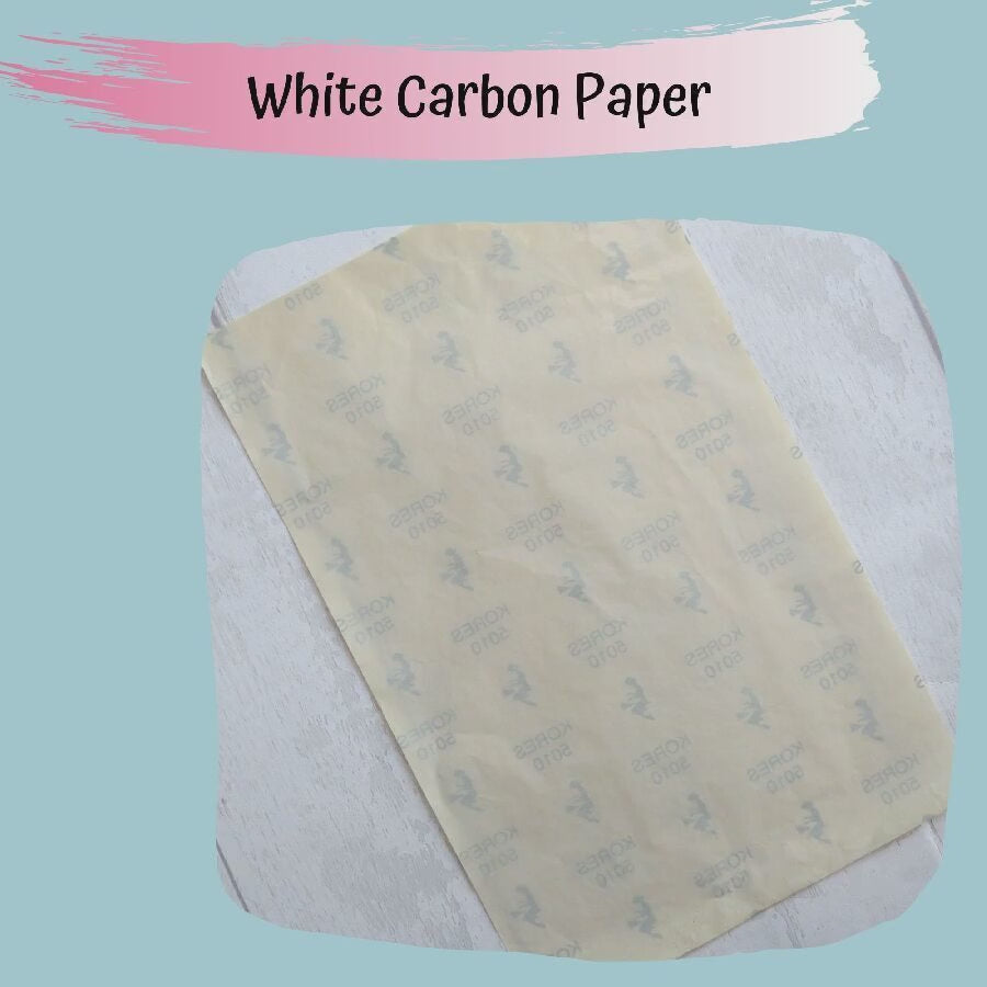 Papel Carbono Blanco para transferir patrones a tela oscura