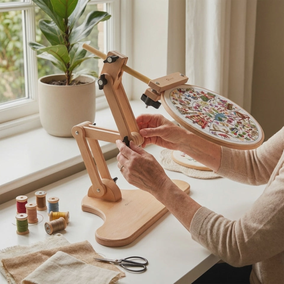 Nurge Adjustable Table Seat / Stand for Hand Embroidery - NEW!