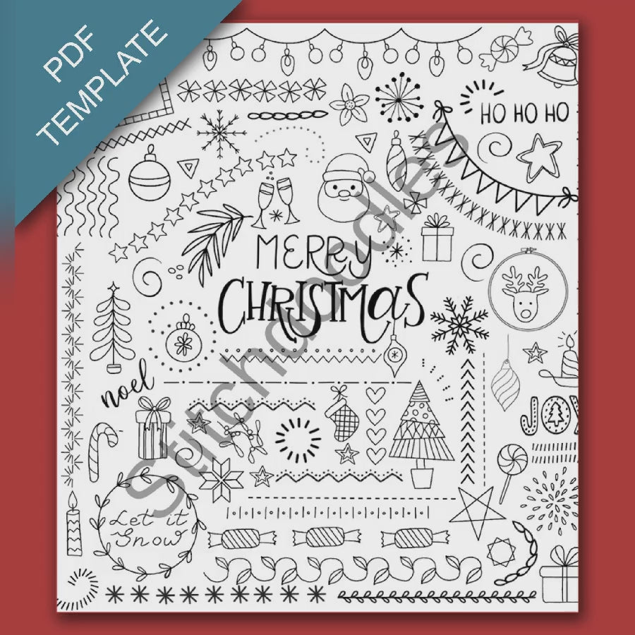 christmas template PDF pattern