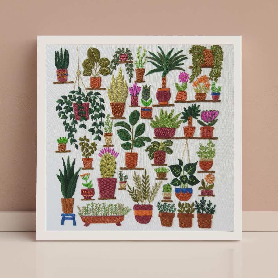 Plantopia, Hand Embroidery PDF Pattern