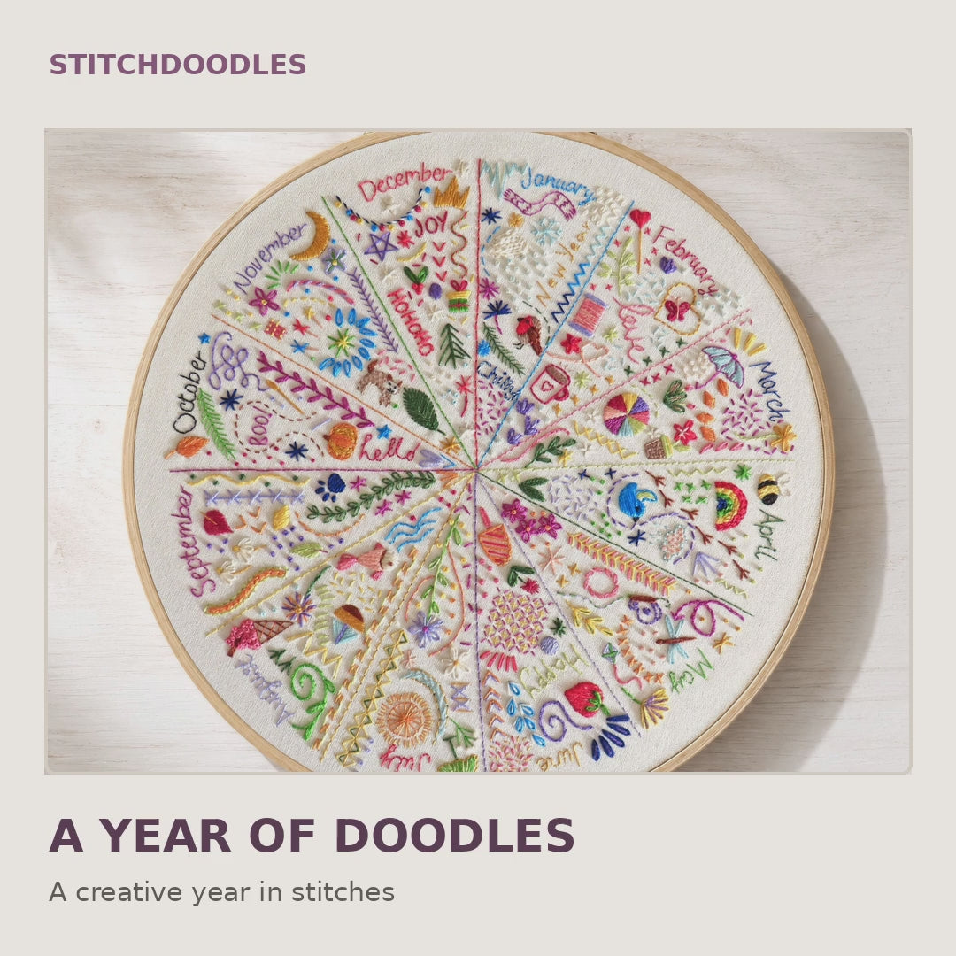 A Year of Doodles Pre Printed Fabric