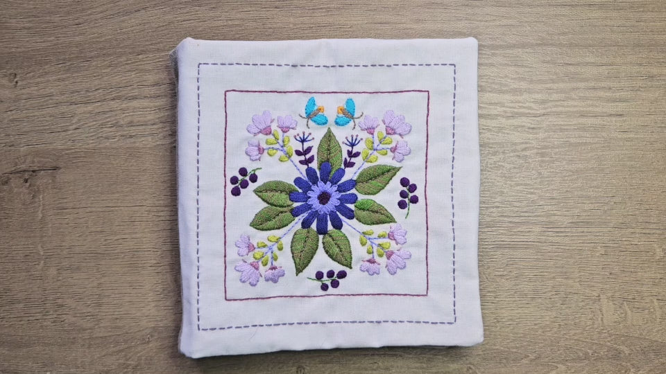 Botanical Bliss complete hand embroidery fabric book