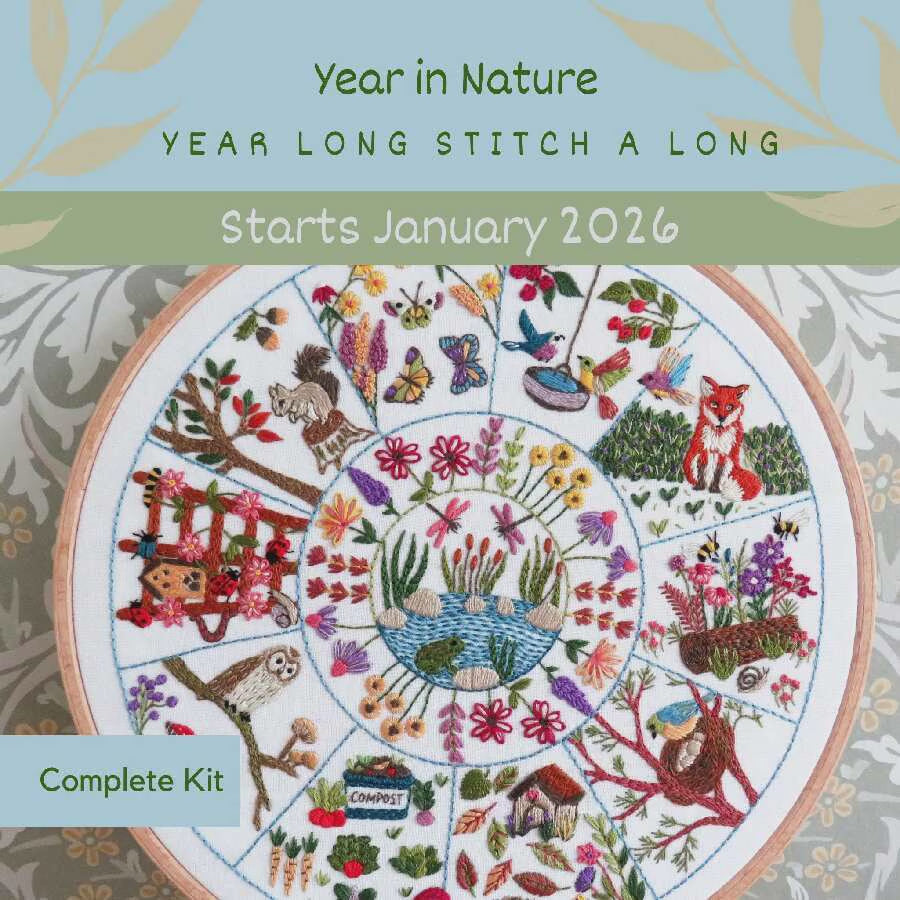 nature hand embroidery kit