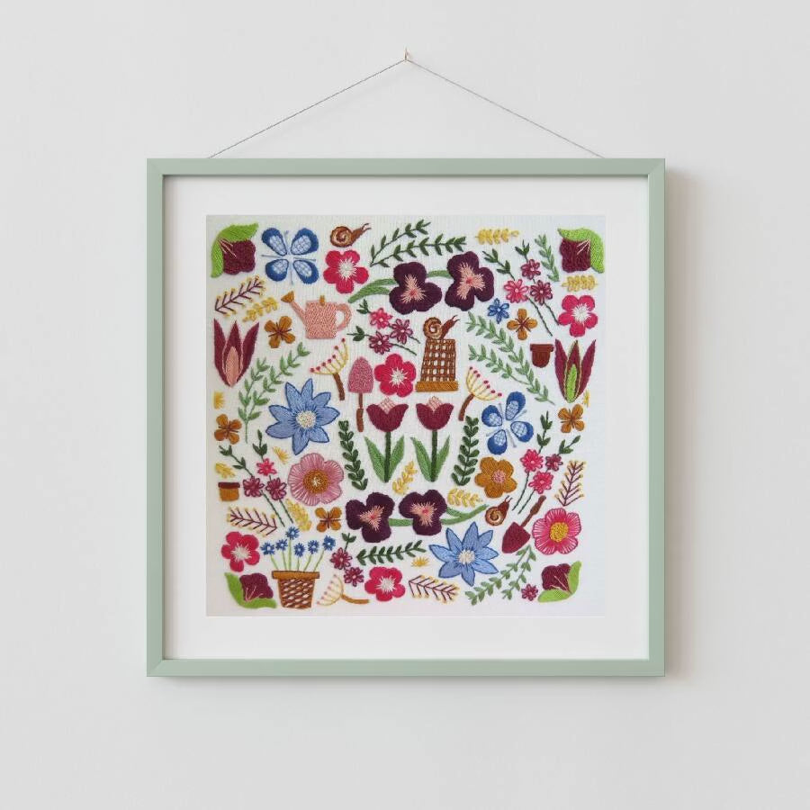Garden Glory, Pre Printed Embroidery Fabric Pattern