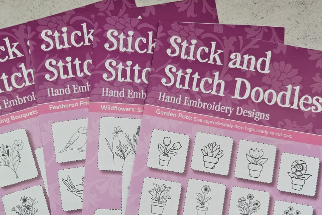 Stick and Stitch Doodle Embroidery patterns, allow you to easily transfer designs onto fabric without the need for traditional tracing methods!