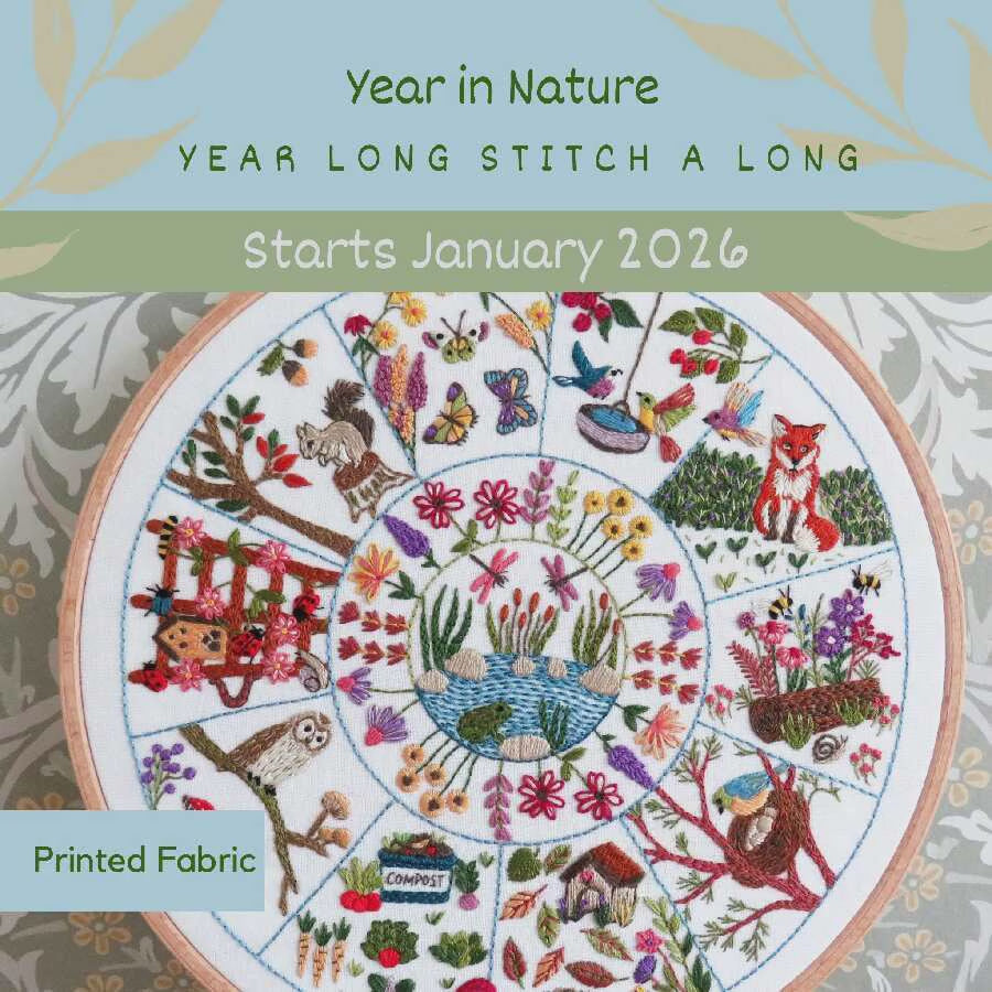 hand embroidery nature pattern fabric
