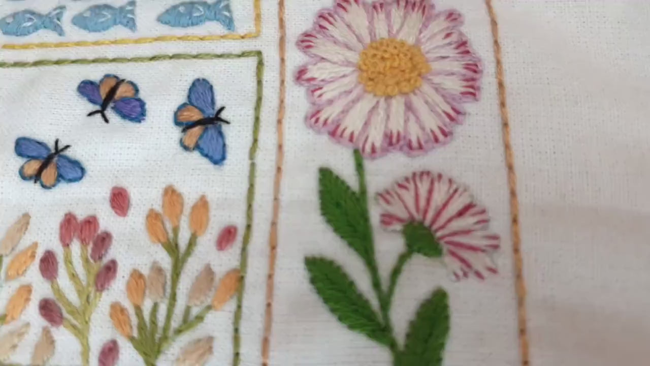 Summer Splendour embroidery pattern close up