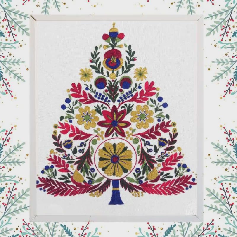 Yuletide Christmas Festive Hand Embroidery Kit