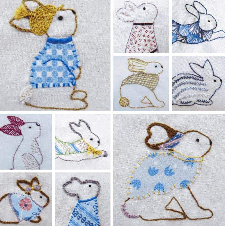 Rabbits in Stitches , PDF Download , StitchDoodles , applique, Bag charm, bunny, charm, crafting, decoration, Embroidery, embroidery hoop, embroidery hoop kit, Embroidery Kit, embroidery kit for adults, embroidery kit for beginers, felt, hand embroidery, hand stitching, handmade, home decor, keyring, modern embroidery, nusery decor, ornament, pattern, pdf download, PDF pattern, rabbit, sew, sewing , StitchDoodles , shop.stitchdoodles.com