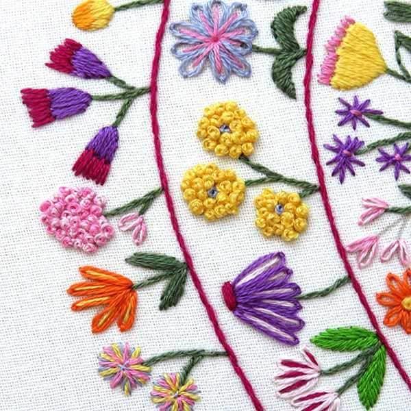 Round and Round the Garden Hand Embroidery Pattern – StitchDoodles