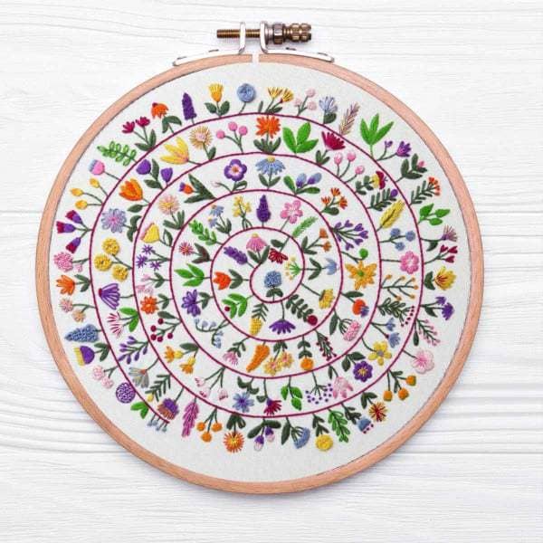 Round and Round the Garden Hand Embroidery Pattern , PDF Download , StitchDoodles , embroidery hoop kit, embroidery kits for adults, embroidery kits for beginners, embroidery patern, flower embroidery, hand embroidery, modern embroidery kits, unique embroidery kits , StitchDoodles , shop.stitchdoodles.com