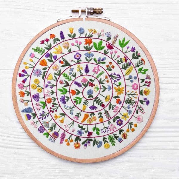 Round and Round the Garden, Pre Printed Embroidery Fabric Panel , Pre Printed Fabric Pattern , StitchDoodles , embroidery hoop kit, embroidery kits for adults, embroidery kits for beginners, hand embroidery, hand embroidery fabric, modern embroidery kits, unique embroidery kits , StitchDoodles , shop.stitchdoodles.com