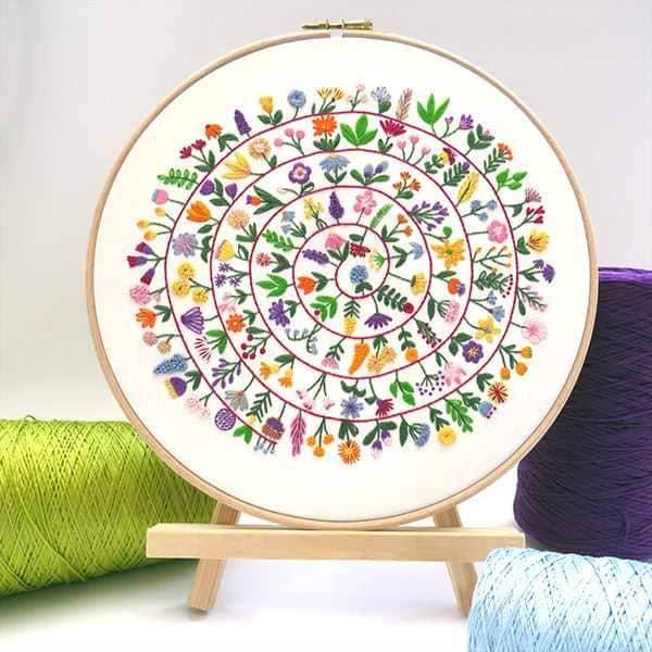 Round and Round the Garden, Pre Printed Embroidery Fabric Panel