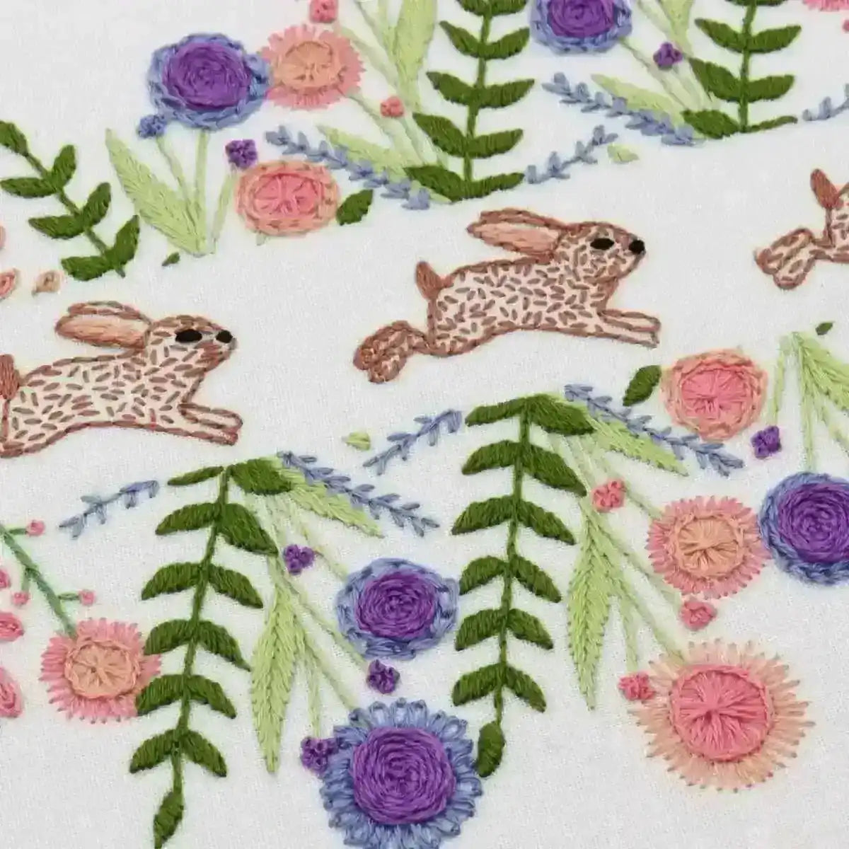 Spring Rabbits Hand Embroidery Kit , Embroidery Kit , StitchDoodles , beginner embroidery, embroidery hoop kit, embroidery kit for adults, embroidery kit for beginers, hand embroidery kit, hand embroidery pattern, hand embroidery thread, nurge, nurge hoop, nurse kit , StitchDoodles , shop.stitchdoodles.com