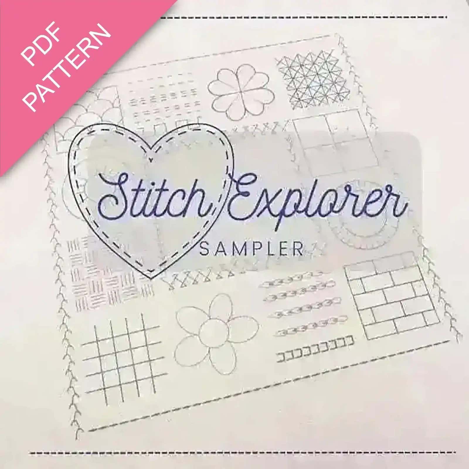 Embroidery hoop with alphabet letters on a white fabric background