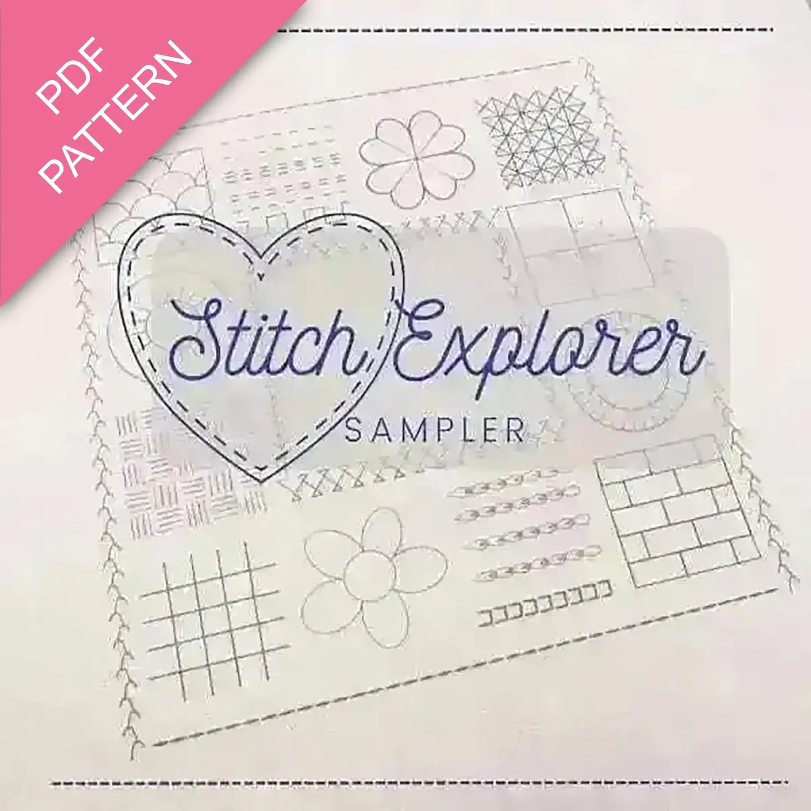 Embroidery hoop with alphabet letters on a white fabric background
