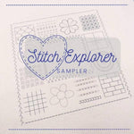 Stitch Explorer Sampler, Pre Printed Embroidery Fabric Panel - sloooow stitching , Pre Printed Fabric Pattern , StitchDoodles , embroidery hoop kit, Embroidery Kit, embroidery kits for adults, embroidery kits for beginners, embroidery pattern, hand embroidery, hand embroidery fabric, modern embroidery kits, PDF pattern, sampler embroidery, unique embroidery kits , StitchDoodles , shop.stitchdoodles.com