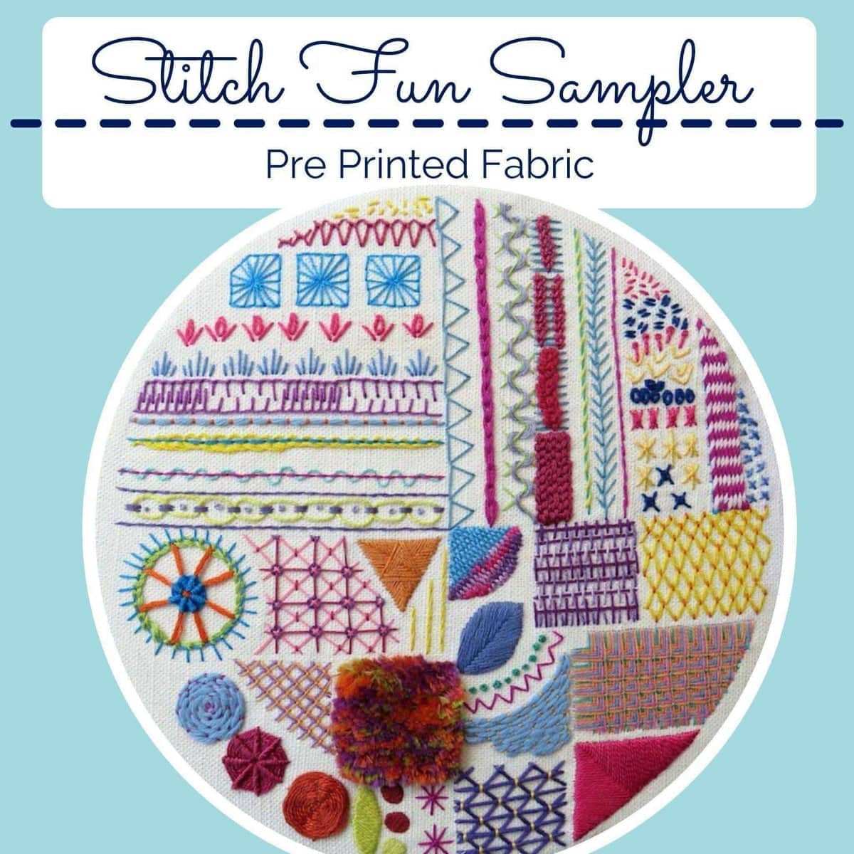 Stitch Fun Pre Printed Embroidery Fabric Pattern , Pre Printed Fabric Pattern , StitchDoodles , embroidery hoop kit, embroidery kit for adults, embroidery kit for beginners, embroidery kits for adults, embroidery kits for beginers, hand embroidery, hand embroidery fabric, modern embroidery kits, PDF pattern , StitchDoodles , shop.stitchdoodles.com