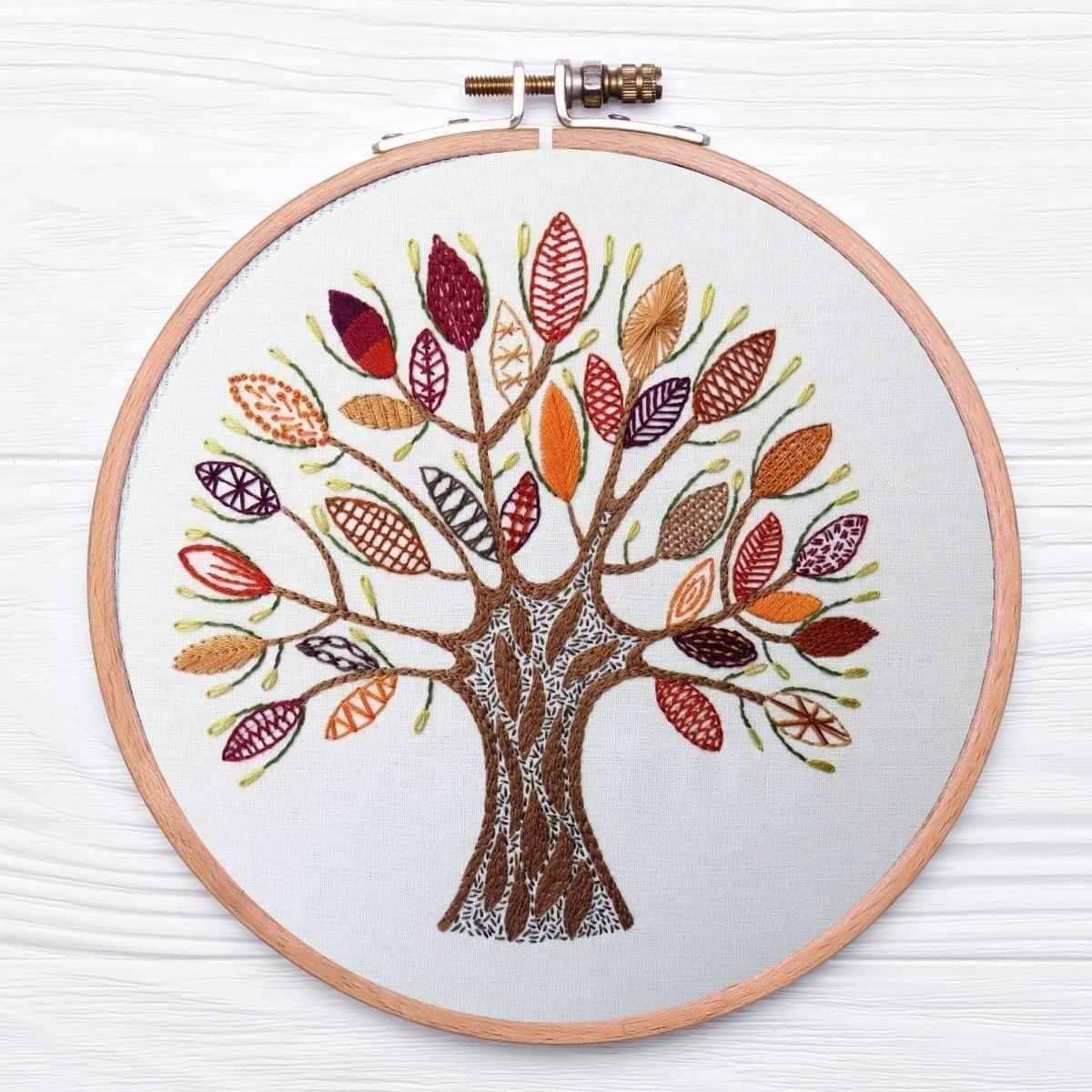 Stitch Fun with Leaves Hand Embroidery Pattern , PDF Download , StitchDoodles , Embroidery, embroidery hoop, embroidery hoop kit, Embroidery Kit, embroidery kit for adults, embroidery kit fro beginners, embroidery kits for beginners, embroidery pattern, hand embroidery, hand embroidery fabric, hand embroidery seat frame, modern embroidery kits, nurge embroidery hoop, PDF pattern, Printed Pattern , StitchDoodles , shop.stitchdoodles.com