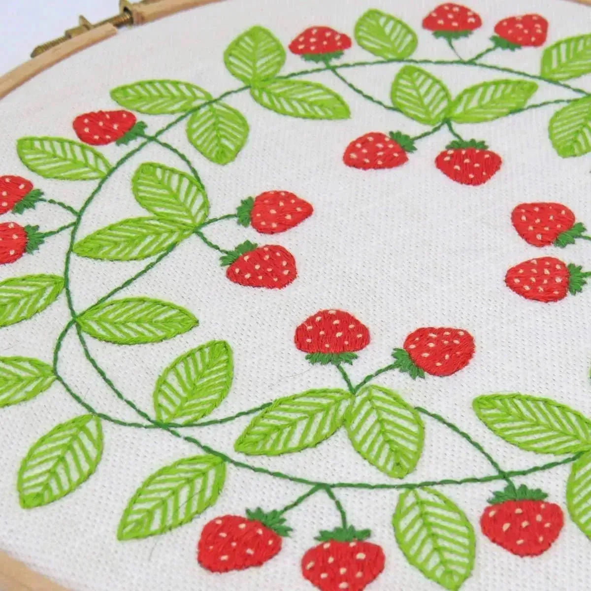 Strawberry Swirl, Pre Printed Embroidery Fabric Pattern , Pre Printed Fabric Pattern , StitchDoodles , crafting, Embroidery, embroidery gift, embroidery hoop kit, Embroidery Kit, embroidery kit for adults, embroidery kit for beginners, embroidery kits for adults, embroidery kits for beginers, embroidery pattern, hand embroidery, hand stitching, hoop art, modern embroidery, modern embroidery kits, sewing, stitchdoodles, strawberry , StitchDoodles , shop.stitchdoodles.com