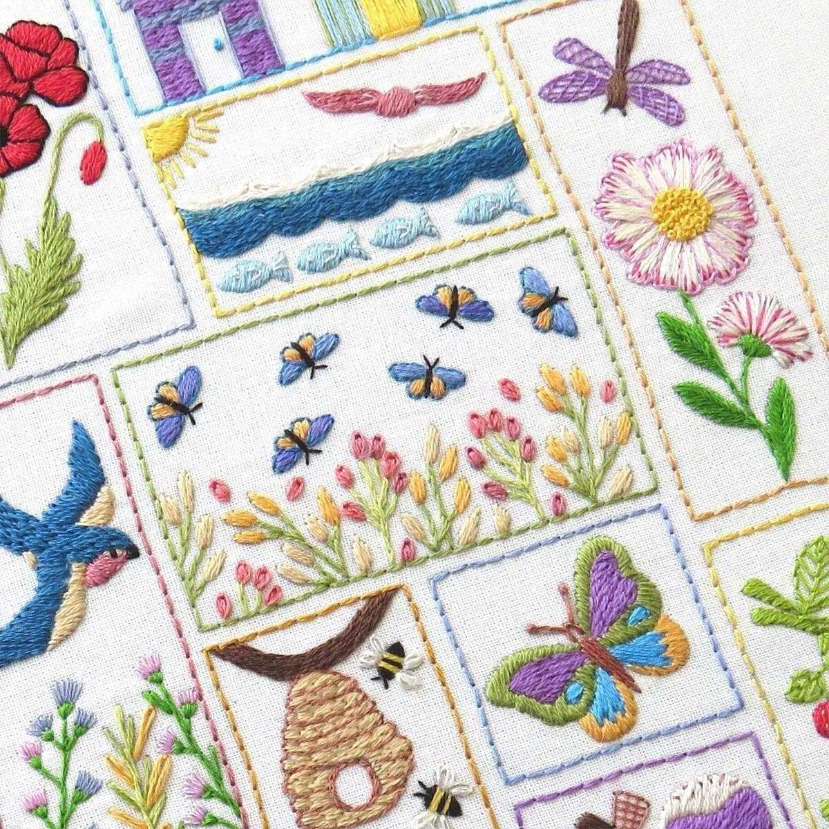 Summer Splendour Hand Embroidery Kit, Pre Printed Embroidery Fabric, Hand  Embroidery Supplies, Nature Embroidery, Beginner Hand Embroidery 