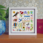 summer splendour hand embroidery kit pattern framed