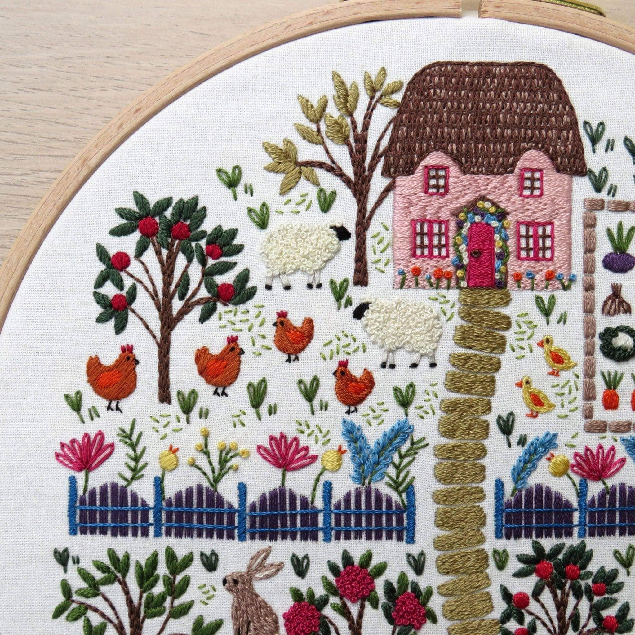 The Homestead, Pre Printed Embroidery Fabric Panel PLUS PDF Pattern –  StitchDoodles