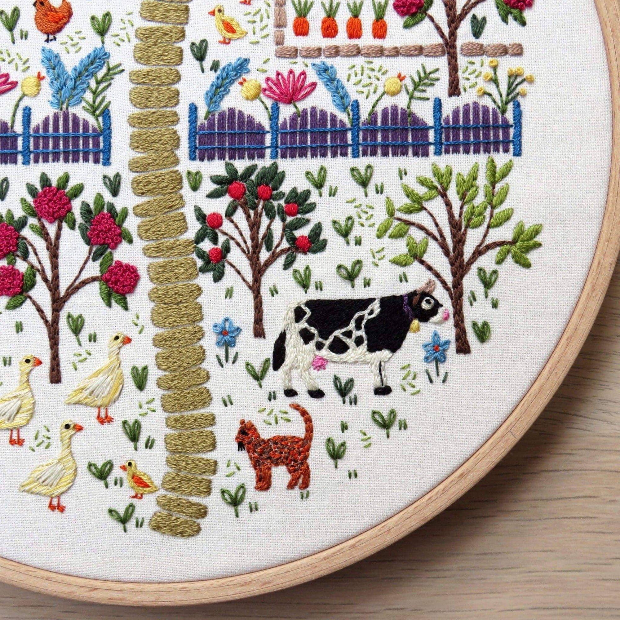 The Homestead, Pre Printed Embroidery Fabric Panel PLUS PDF Pattern –  StitchDoodles