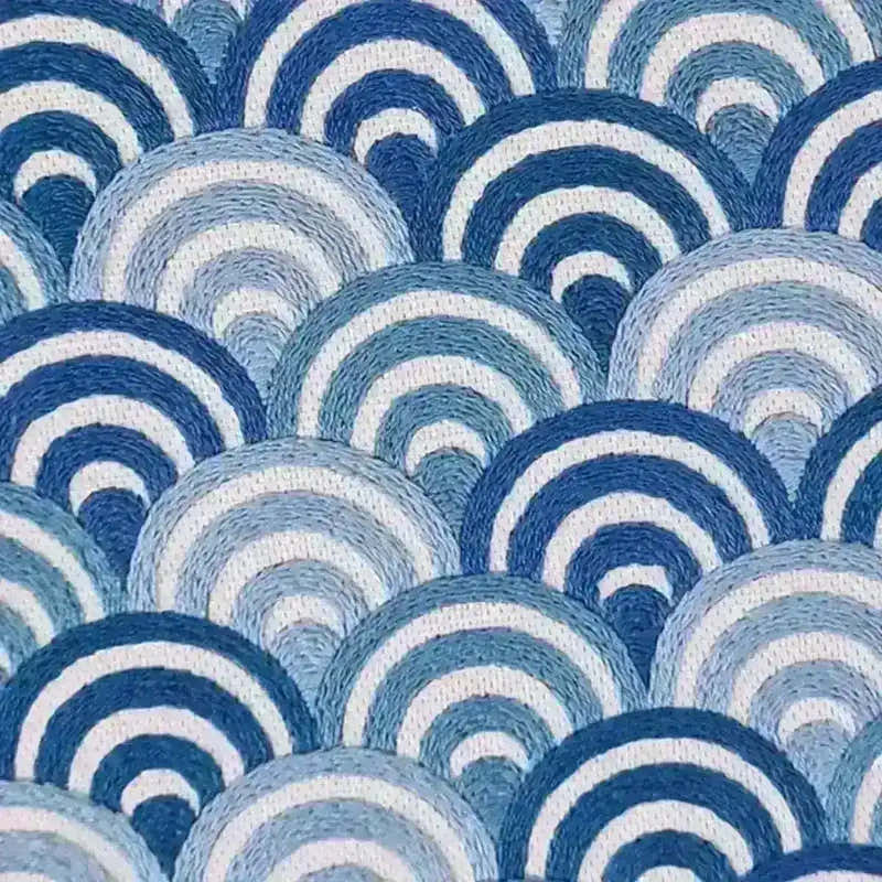 Waves, Pre Printed Embroidery Fabric Panel Pattern , Pre Printed Fabric Pattern , StitchDoodles , embroidery hoop kit, embroidery kit for adults, embroidery kit for beginners, embroidery kits for adults, embroidery kits for beginers, hand embroidery, hand embroidery kit, modern embroidery kits, PDF pattern , StitchDoodles , shop.stitchdoodles.com