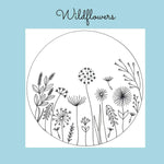 Wild Flowers Hand Embroidery Template , PDF Download , StitchDoodles , embroidery hoop kit, embroidery kit for adults, embroidery kit for beginners, embroidery kits for adults, embroidery kits for beginers, hand embroidery, modern embroidery kits, PDF pattern , StitchDoodles , shop.stitchdoodles.com