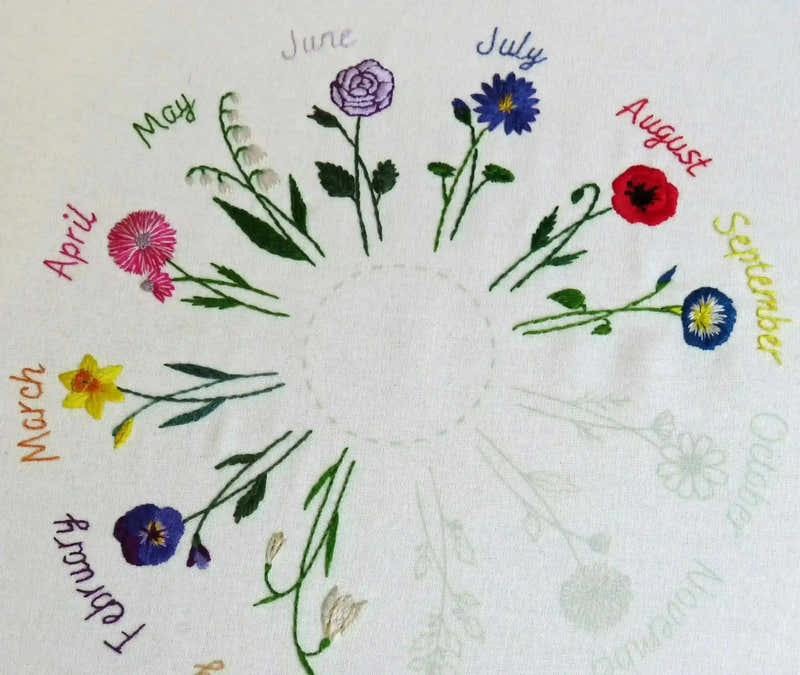 Year of Flowers PDF Embroidery Pattern , PDF Download , StitchDoodles , embroidery hoop kit, Embroidery Kit, embroidery kit for adults, embroidery kit fro beginners, embroidery pattern, flower embroidery, hand embroidery, hand embroidery kit, hand embroidery pattern, modern embroidery kits, month embroidery, PDF pattern, year embroidery , StitchDoodles , shop.stitchdoodles.com
