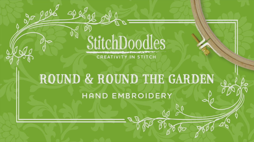 Round and Round the Garden, Pre Printed Embroidery Fabric Panel