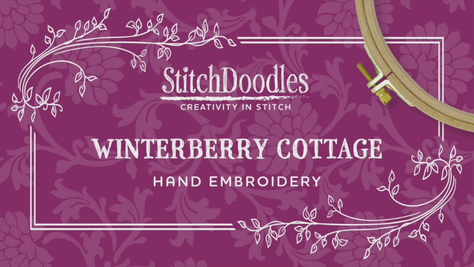 WinterBerry Cottage Hand Embroidery Kit